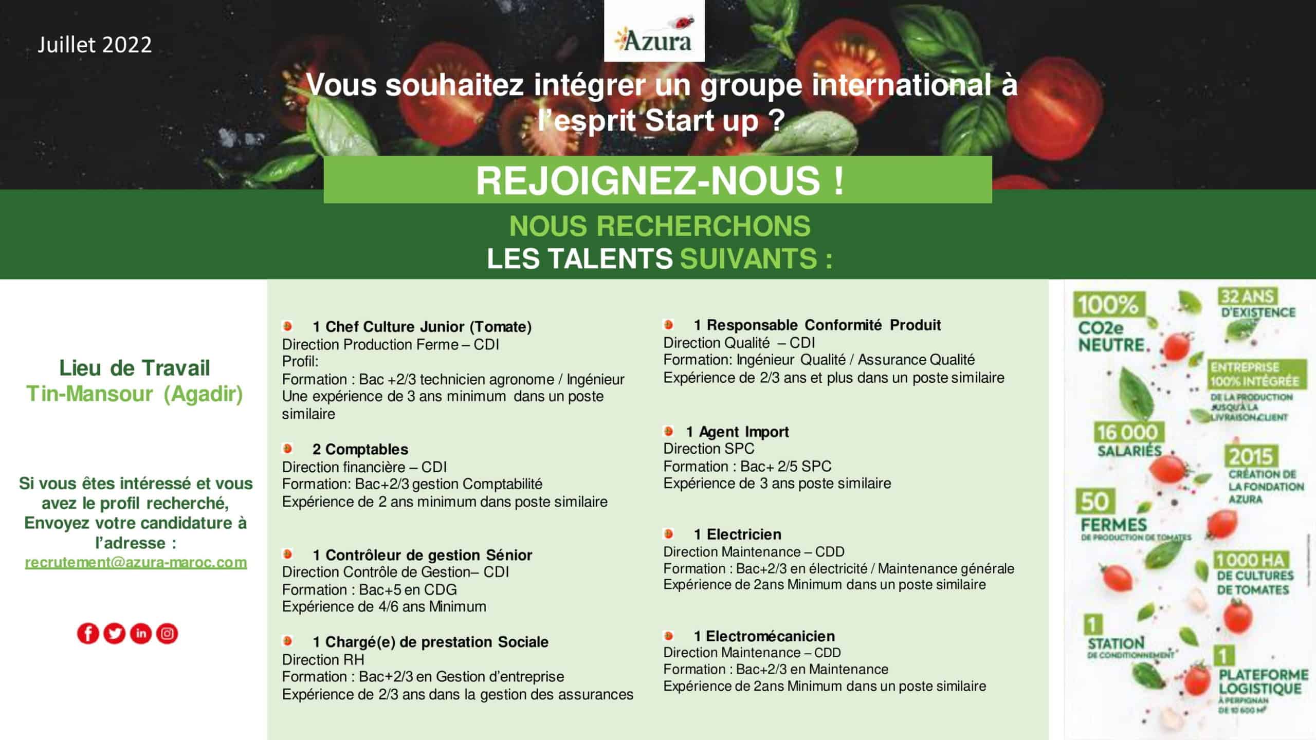 Campagne de Recrutement Groupe Azura