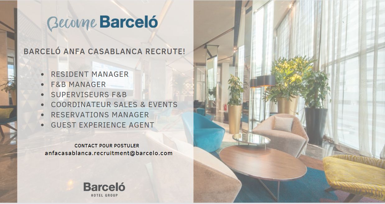 Barceló Anfa Casablanca recrute