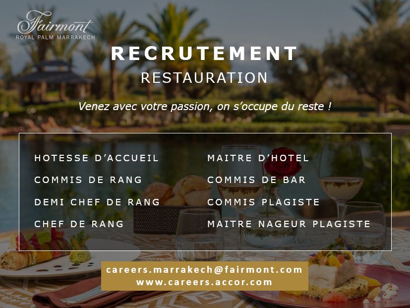 Fairmont Royal Palm Marrakech recrute