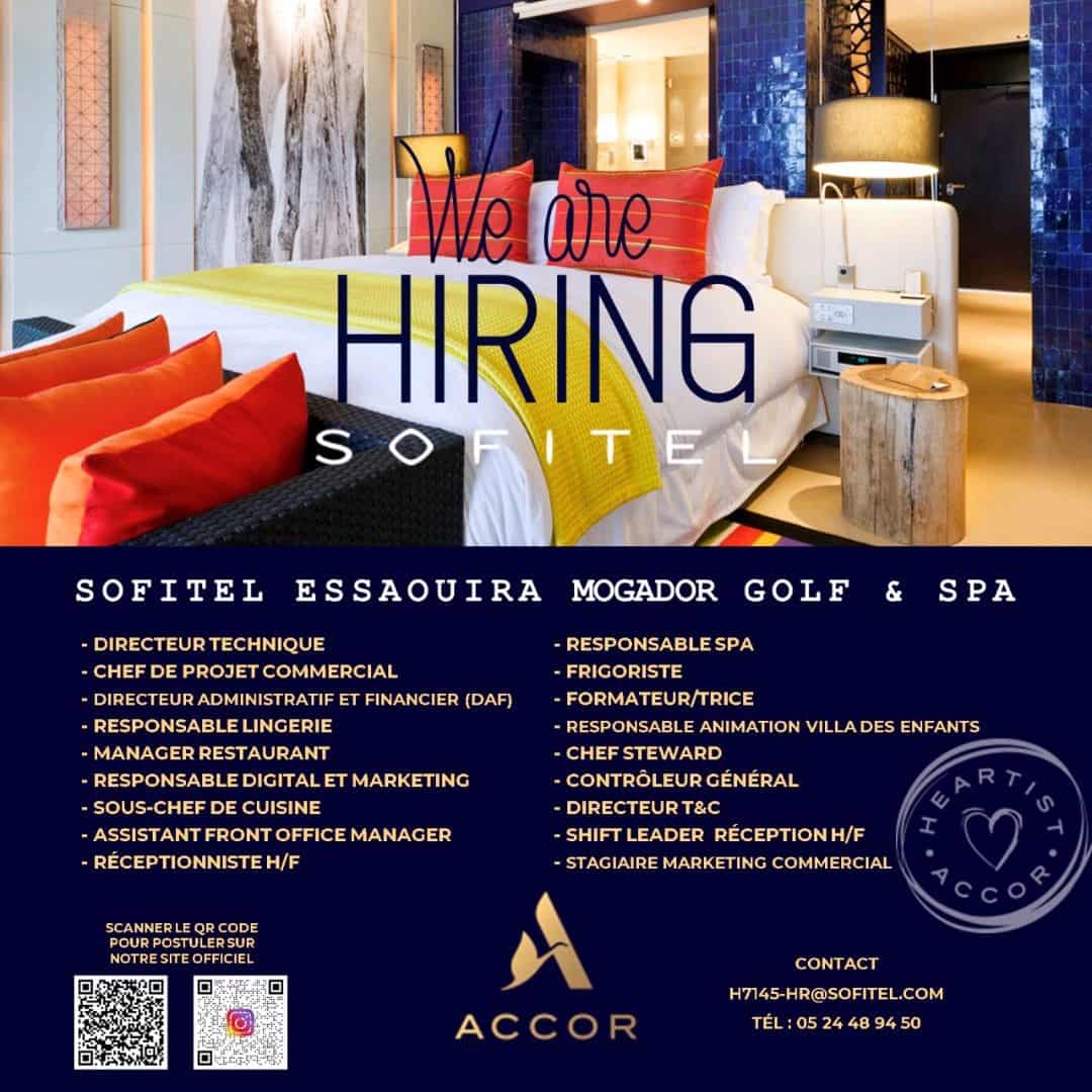  Sofitel Essaouira recrute Plusieurs Profils