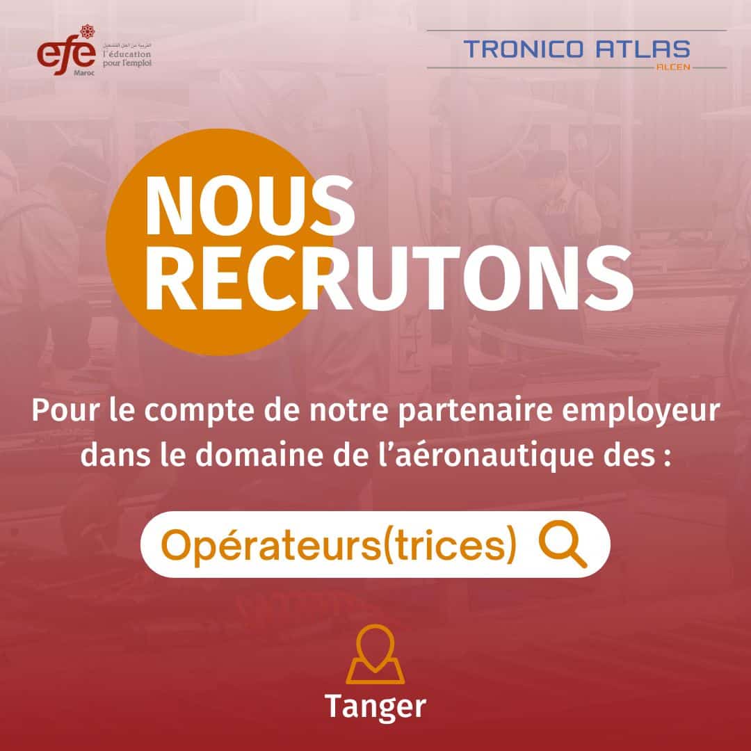 Tronico Atlas recrute des Opérateurs et Opératrices