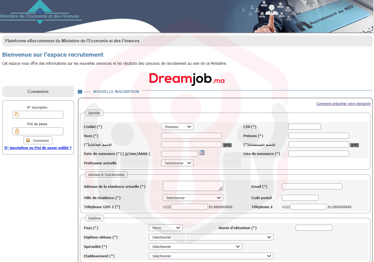 e-recrutement.finances.gov.ma