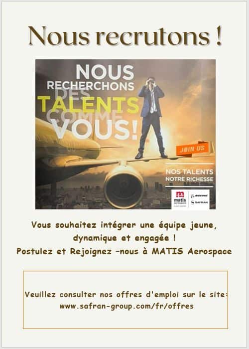 Matis Aerospace recrute Plusieurs Profils