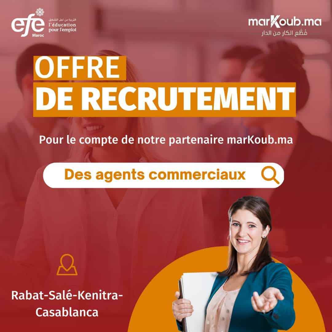 marKoub.ma recrute des Agents Commerciaux