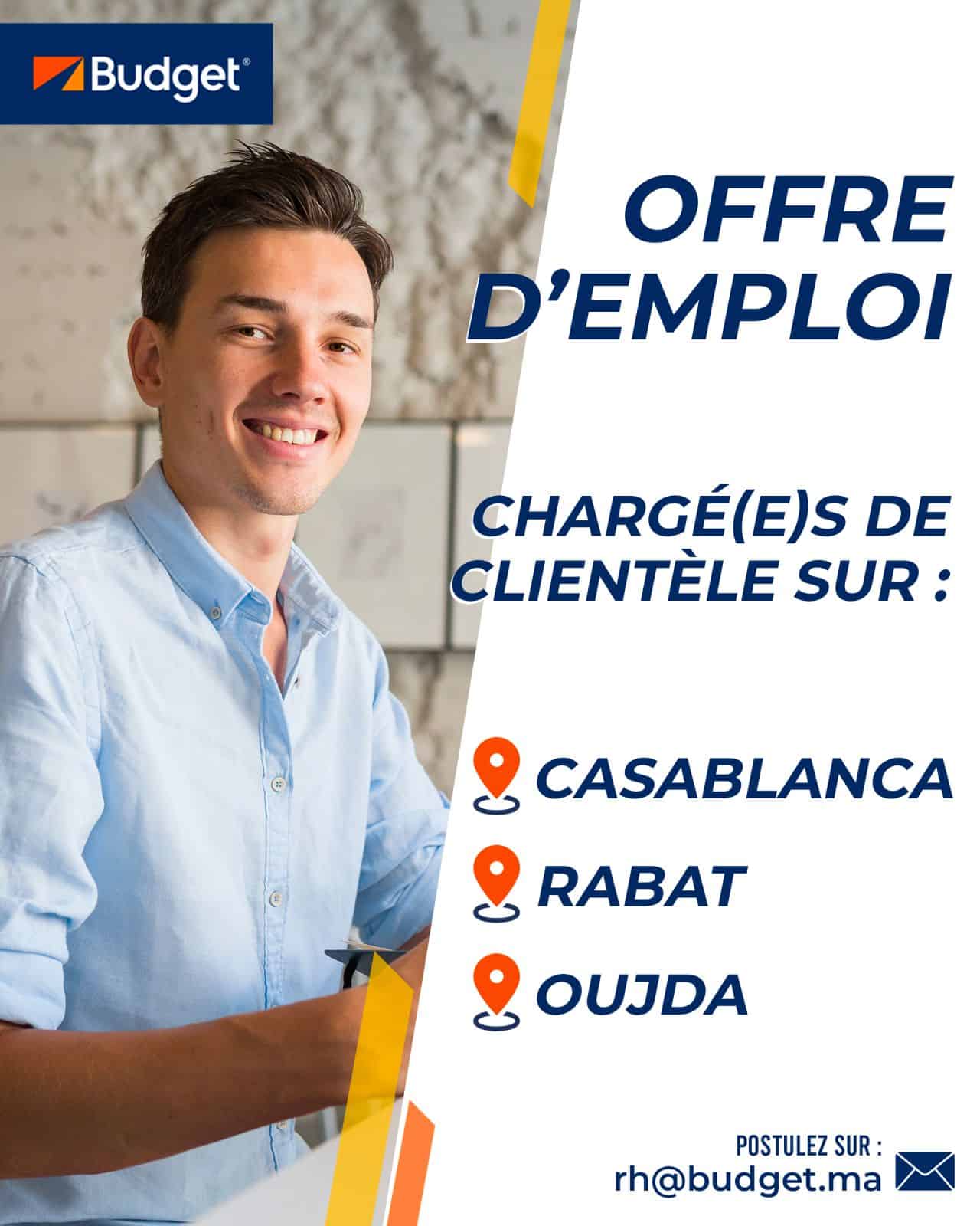 Budget Maroc recrute des Chargés de Clientèle