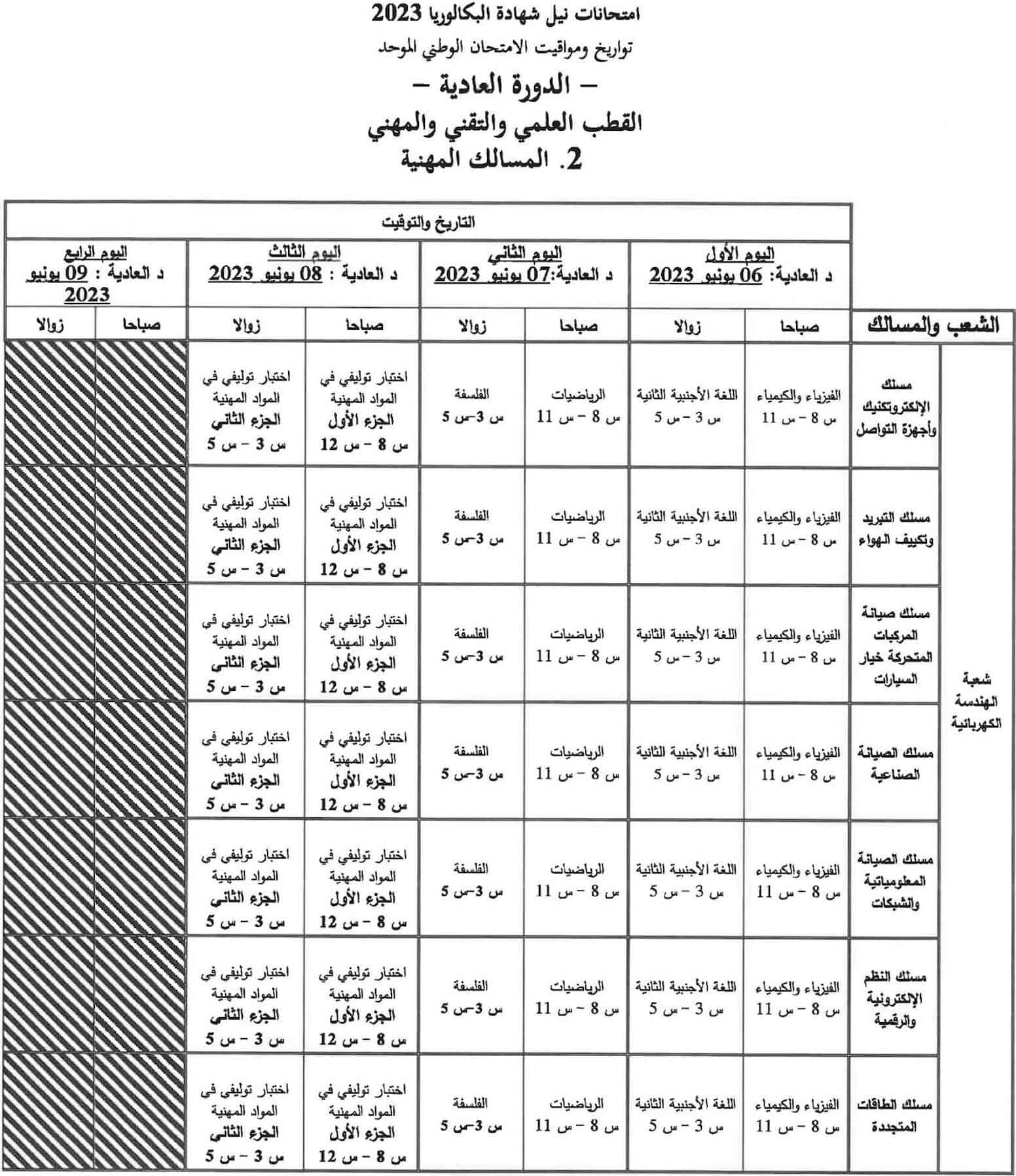 تاريخ-اجتياز-الامتحان-الوطني-2023-الدورة-العادية-2