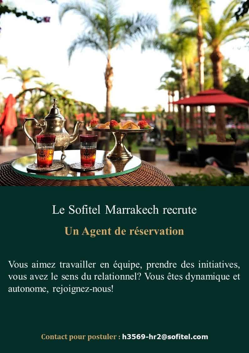 Sofitel Marrakech recrute des Agents de Réservation