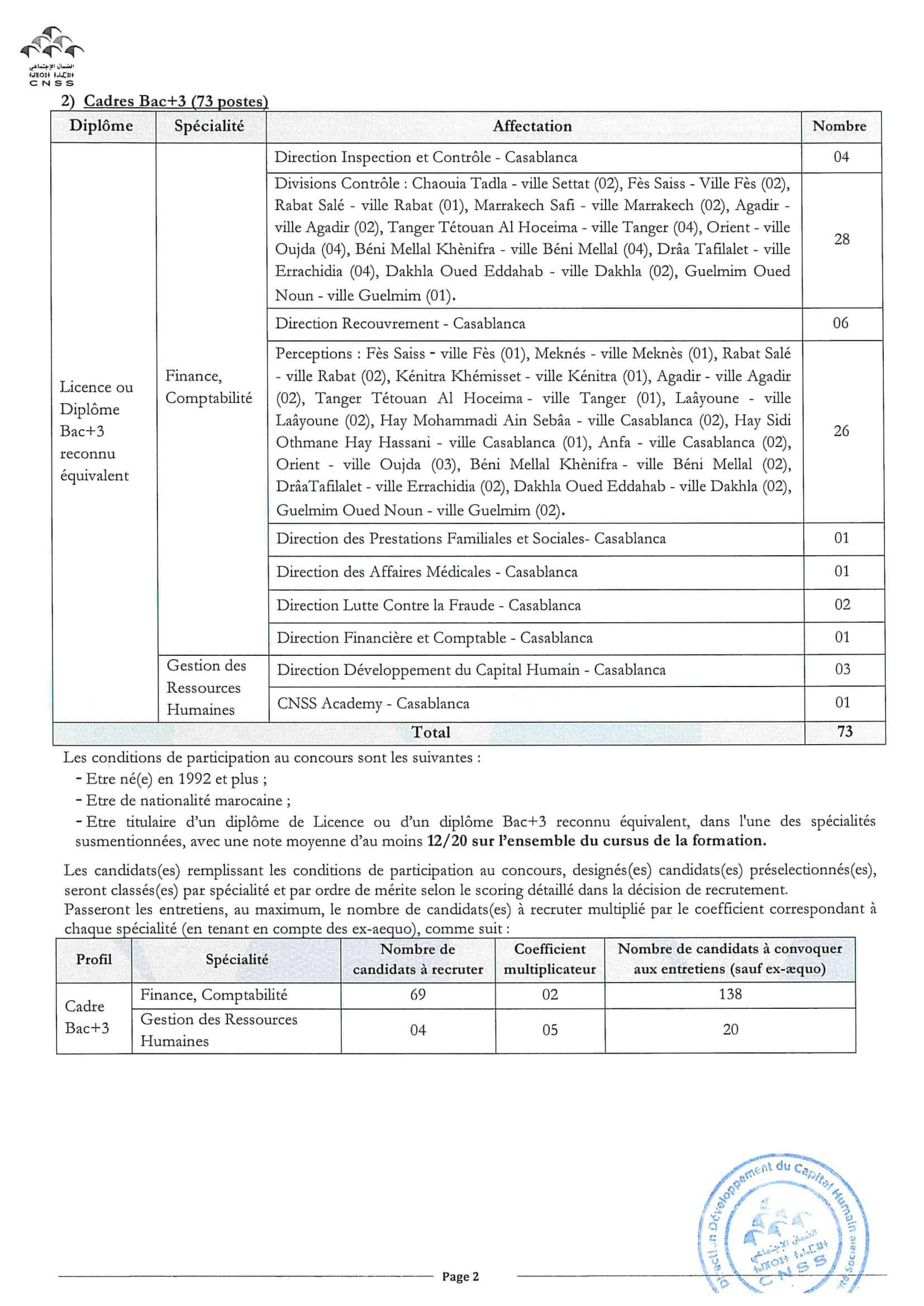 Concours cnss 2023