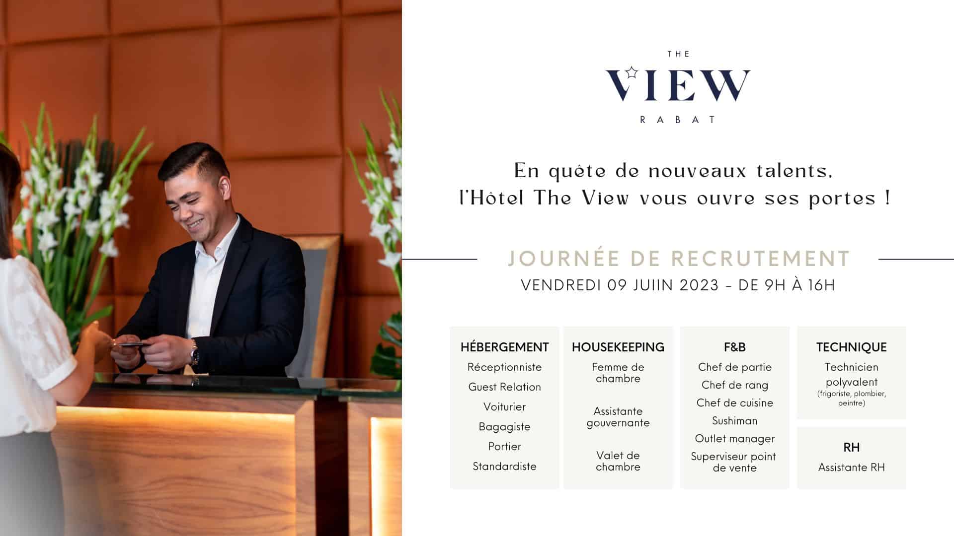 The View Hôtel organise une Journée de Recrutement