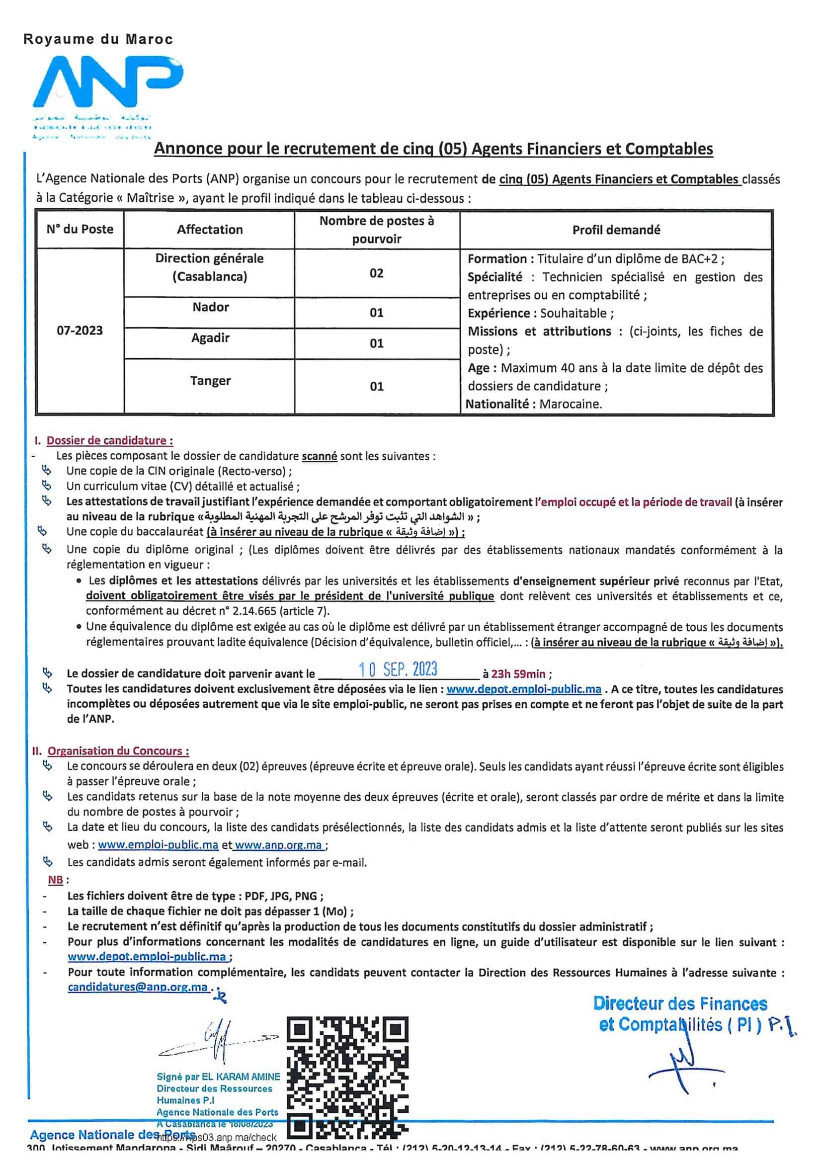 Concours ANP 2023