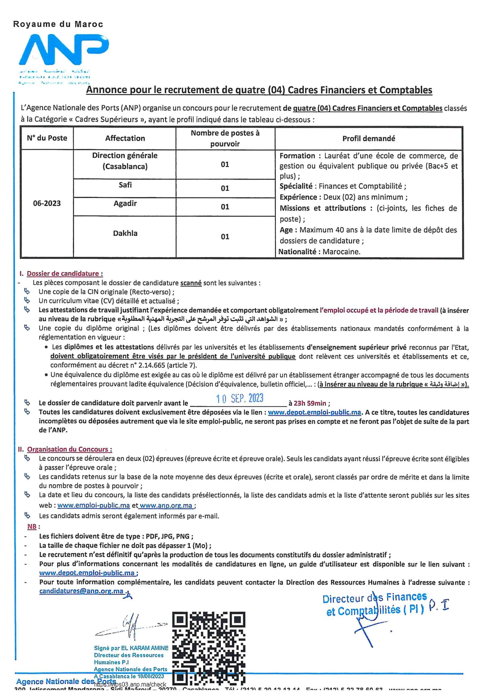 Concours ANP 2023