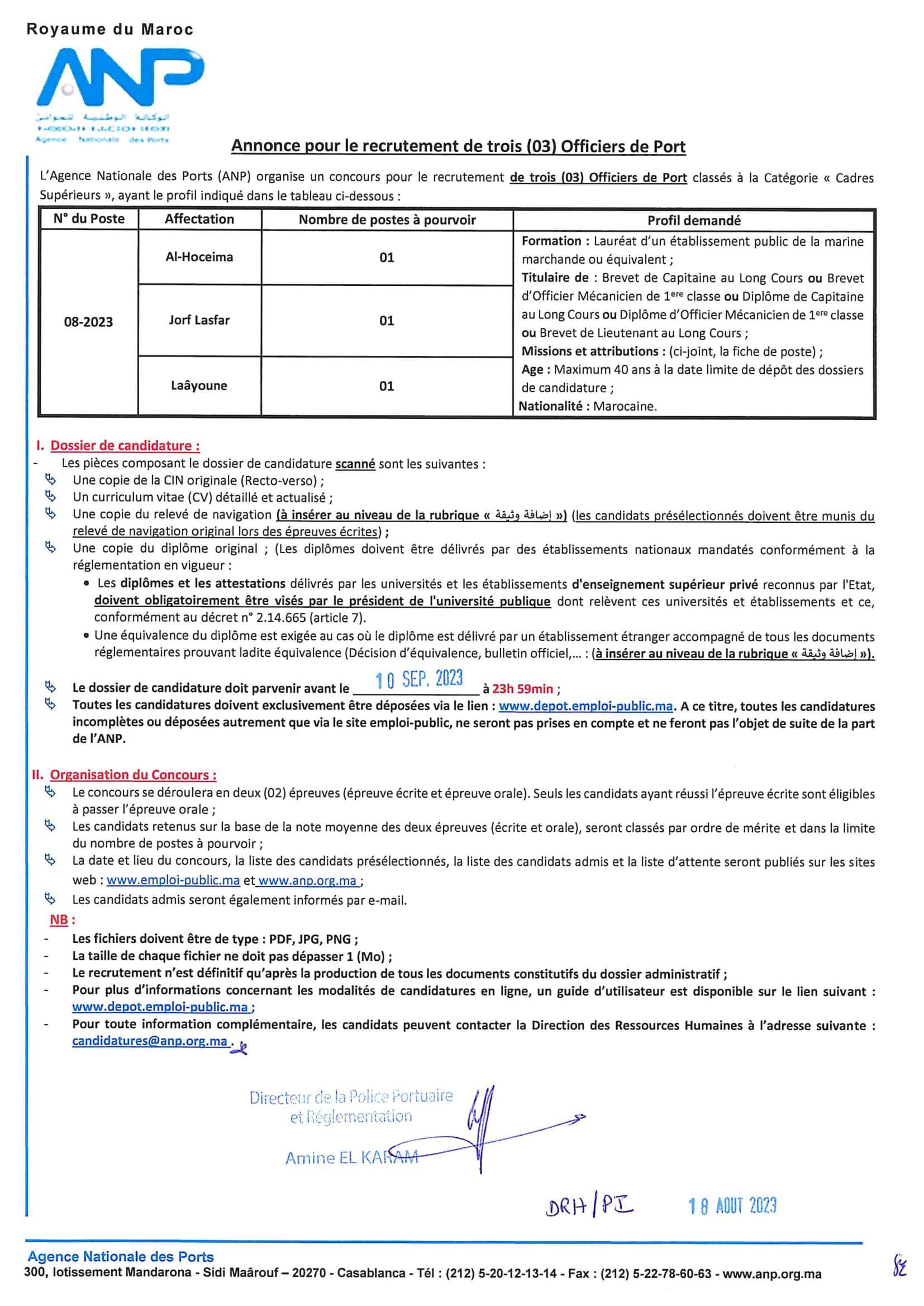 Concours ANP 2023